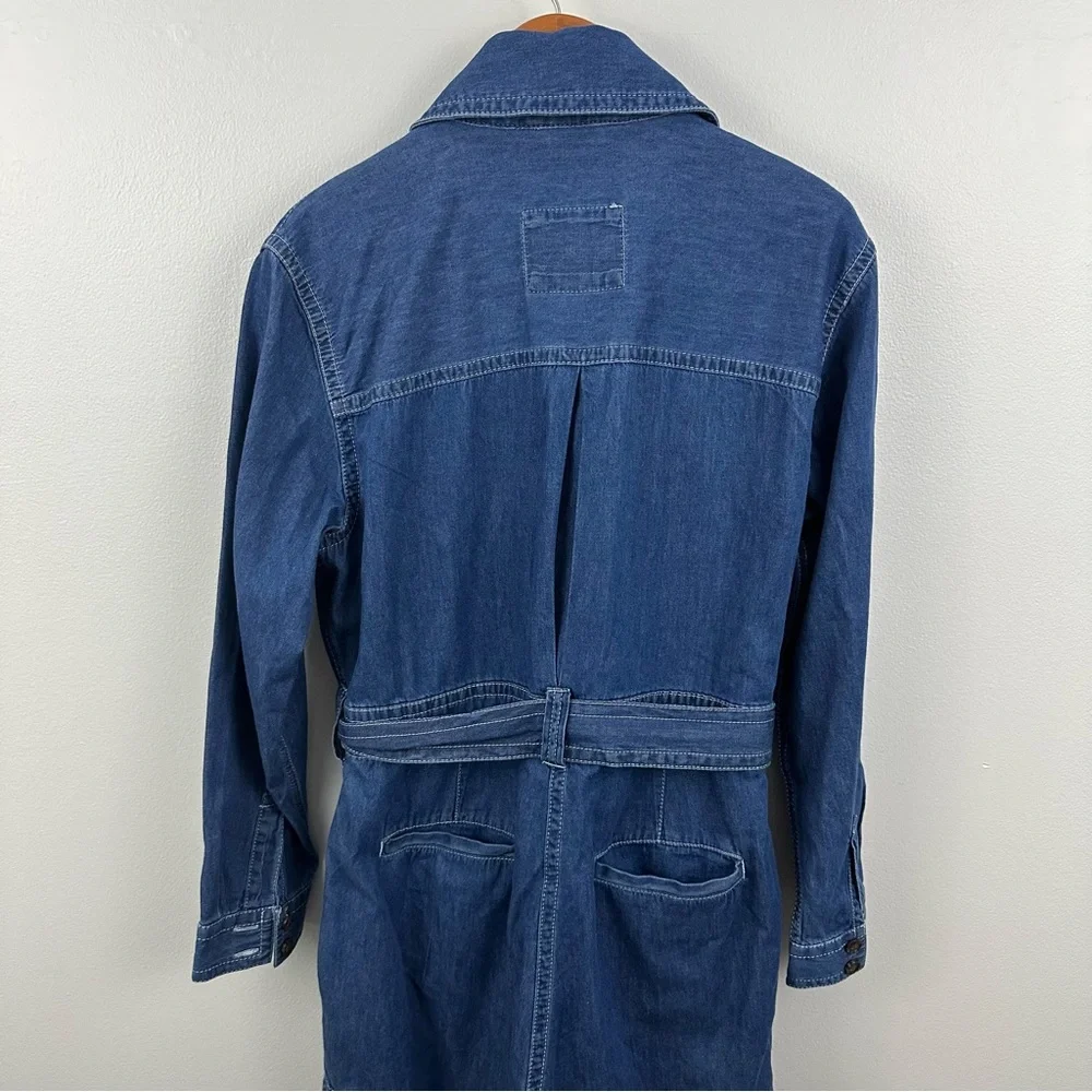 SOLD Banana Republic Saldo Utility Chambray Denim Jumpsuit NWT Size Large - Picture 13 of 17